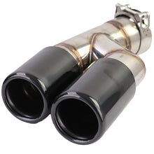 Auspuff Endrohr Doppelrohr Schwarz Glanz Passend für BMW 3er F30 F31 316 318 320