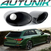 Glanz Schwarz Auspuff Blenden Endrohre für AUDI A3 A4 A5 A6 A7 Universal 55-59mm et294
