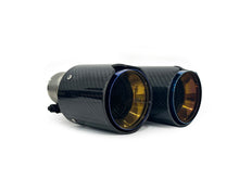 Carbon Duplex Sportauspuff Auspuffblenden Endrohre Passend für AUDI BMW VW Universal 57-61mm et241