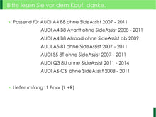 Spiegelkappen Außenspiegel Abdeckung Silber Alu Matt für AUDI S3 A3 8P S4 A4 B8 S5 A5 8T A6 C6 OHNE Side Assist mc2