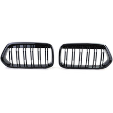 Sport Kühlergrill Doppelsteg Grill Nieren Schwarz Glanz Passend für BMW X2 F39 ab 18
