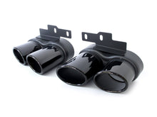 Auspuffblenden Endrohr Blenden Schwarz Glanz Edelstahl für AUDI A6 C8 A7 C8 S Line 18+