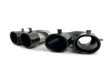 NEU Heckdiffusor Auspuff Blenden Schwarz Glanz für Mercedes C Kl. W205 S205 Seriens. di212