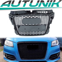Wabengrill Grill Kühlergrill Schwarz für AUDI S3 A3 8P MODF 2008-2013 fg86