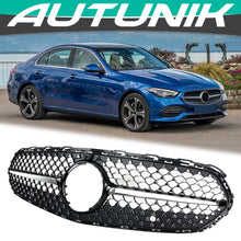 Diamant Grill Kühlergrill Frontgrill Schwarz für Mercedes C Klasse W206 S206 Avantgarde 2021+