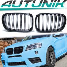 Kühlergrill Nieren Grille Grill Doppelsteg Glanz Schwarz Passend für BMW X3 F25 2010-2014 vor LCI fg122
