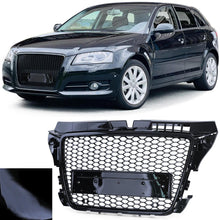 NEU Wabengrill Kühlergrill Front Grill Schwarz Glanz für Audi A3 8P 2008-2013