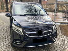 Diamant Kühlergrill Front Grill Schwarz für Mercedes Benz V-Klasse W447 V250 V260 14-19 fg353