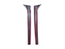 Schwarz Glanz Vertikale Heck Spoiler Flaps (1 Paar) für Mercedes Benz C Klasse S204 T-Model 2007-2014 pz45