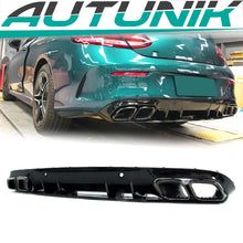 Heckstoßstange Diffusor Schwarz Quad Auspuffspitzen für Benz W205 C205 Coupe A205 Cabrio di18