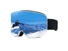 OTG Skibrille Snowboard Brille mit Anti-Rutsch-Band für Damen Herren Zylinder Verspiegelt Magnet-Wechselsystem