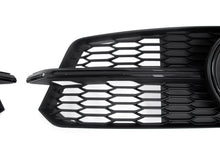 Lüftungsgitter Nebelscheinwerfer Blenden Gitter Schwarz für Audi A6 C7 2015-2018 MIT ACC