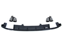 Heckdiffusor Diffusor + Auspuffblenden Schwarz für Audi A4 Avant B9 S Line 2015-2019