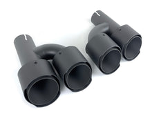Matt Carbon Endrohr Auspuffblenden Duplex für AUDI A4 A5 B8 A6 C7 Q5 8U et298