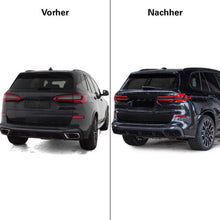 Auspuffblenden Doppelrohr Endrohre Schwarz Passend für BMW X5 G05 X6 G06 X7 G07 2018+
