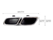Heckdiffusor Diffusor + Chrom Auspuffspitzen für Mercedes W205 Limousine Avantgarde mit Standard Stoßstange 2014-2022