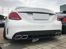Diffusor Heckdiffusor + Chrom Auspuffblenden für Mercedes Benz C Klasse W205 S205 C43 AMG Line di62