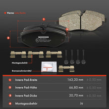 Bremsbeläge Vorne für Mercedes-Benz Sprinter 3,5-T 3-T Viano Vito Mixto W639 VW