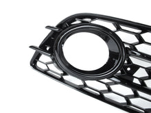 Nebelscheinwerfer Gitter Blenden Lüftungsgitter Schwarz für Audi A4 B8 S Line 2007-2011