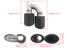 Matt Carbon Duplex Sportauspuff Auspuffblenden Endrohre Passend für AUDI BMW VW Universal 48-52mm et259