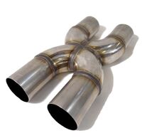 Supersport X-Pipe 60mm Edelstahl Länge 300mm Außenmaß 163mm X-Rohr
