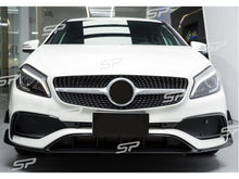 Schwarz Aero-Kit Flaps Frontlippe für Mercedes W176 Spoiler A45 AMG Line 15-18 di24