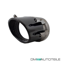 Auspuffblenden Endrohre Auspuff Schwarz Oval für Audi A6 C7 4G 2012-2019