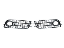 Nebelscheinwerfer Gitter Blenden Lüftungsgitter Schwarz für Audi A4 B8 S Line 2007-2011