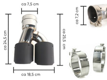 Matt Carbon Fiber Auspuffblenden Auspuff Endrohr Satz Passend für BMW 5er G30 G31 G38 M Sport Paket  ab 2017 et236