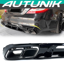 Heckdiffusor Auspuff Schwarz für Mercedes CLS Diffusor W218 C218 AMG Line 15-18 Facelift