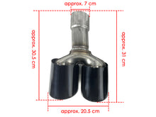 Heckdiffusor Diffusor Auspuff Blenden Schwarz Passend für BMW X3 G01 M Sport Paket 30d 30i 18+