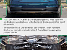 Diffusor Heckdiffusor Auspuffblenden Schwarz für AUDI A7 C8 4K S7 Sportback S Line 2018+ di85