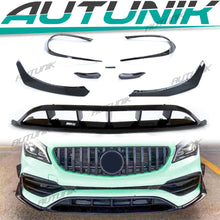 Frontspoiler Splitter Flaps Stoßstange Aero-Kit für Mercedes CLA Spoiler C117 X117 CLA 45 AMG Line  2016-2019 pz210