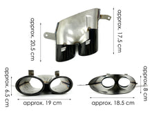 Schwarz Glanz Diffusor Auspuff für AUDI A6 Heckdiffusor C7 4G mit Seriens. MOPF 2015-2018 di213