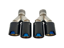 Carbon Duplex Sportauspuff Auspuffblenden Endrohre Passend für AUDI BMW VW Universal 57-61mm et241