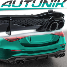 Diffusor Heckdiffusor + Auspuffblenden Schwarz für Mercedes S Klasse W223 AMG Line Bs Style 21-24