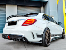 Heckdiffusor Diffusor Auspuffblenden Schwarz für Mercedes W205 S205 C43 AMG Line di8