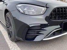 Schwarz Front Stoßstange Nebelscheinwerfer Blenden Flaps für Mecedes W213 S213 AMG Line 20+