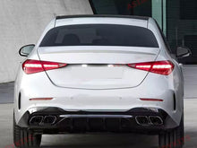 C63 Optik Heckdiffusor Diffusor Auspuff Schwarz Glanz für Mercedes W206 S206 AMG Line 2022+
