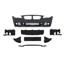 Front Stoßstange Kühlergrill Nebelscheinwerfer Matt Schwarz Passend für BMW 5er F10 F11 2011-2017