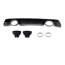 Schwarz glanz Heckdiffusor Diffusor Auspuff für Audi TT 8S FV ab 2014