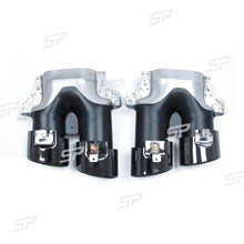 Heckdiffusor Diffusor Auspuff Endrohr Schwarz für Mercedes W205 S205 AMG Line 14-21 di26