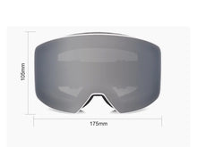 OTG Skibrille Snowboard Brille mit Anti-Rutsch-Band für Damen Herren Zylinder Verspiegelt Magnet-Wechselsystem