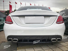 Diffusor Heckdiffusor + Chrom Auspuffblenden für Mercedes Benz C Klasse W205 S205 C43 AMG Line di62