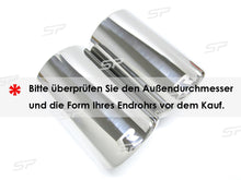 68mm Auspuffblenden Endrohrblende Endrohr Edelstahl für VW GOLF 7 VII 5G Variant TDI TSI Golf 6 VI