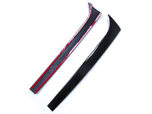 Schwarz Glanz Vertikale Heck Spoiler Flaps (1 Paar) für Mercedes Benz C Klasse S204 T-Model 2007-2014 pz45