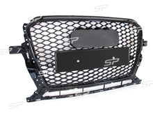 Schwarz Glanz Wabengrill Frontgrill für Audi Q5 8R Kühlergrill 2012-2016 mit PDC
