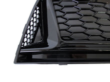 Lüftungsgitter Nebelscheinwerfer Gitter Blenden Schwarz für Audi A4 B9 Serien. 15-19