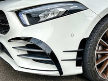 Lufteinlässe Flaps Canards vorne Schwarz Glanz für Mercedes Benz W177 AMG Line A35 AMG ab 2018 pz21