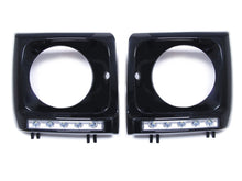 Scheinwerfer Abdeckungen Rahmen MIT E-Zeichen Tagfahrlicht Schwarz für Mercedes G-Klasse W463 1990-2012 ed32